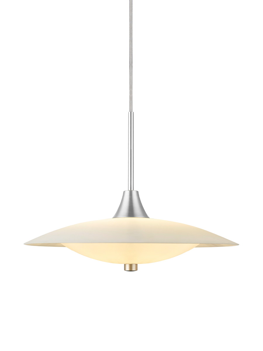 
Designer Pendant Lamp "Baroni" - Opal. Silver / ø 35cm