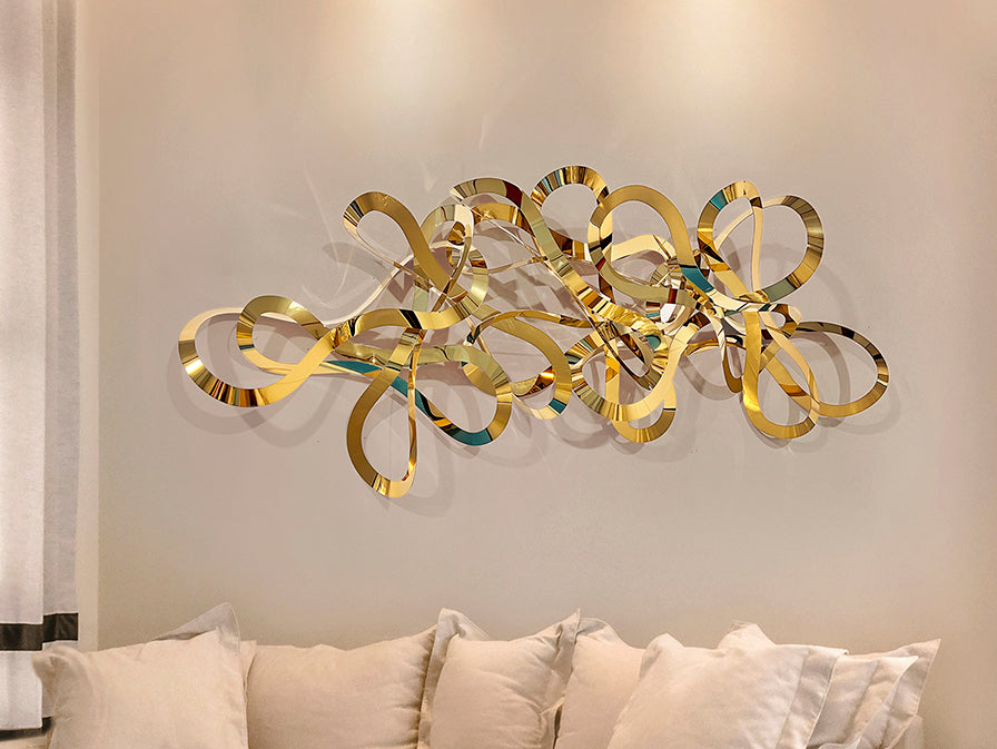 
Oggetto da parete di design “Medusa” in acciaio inox