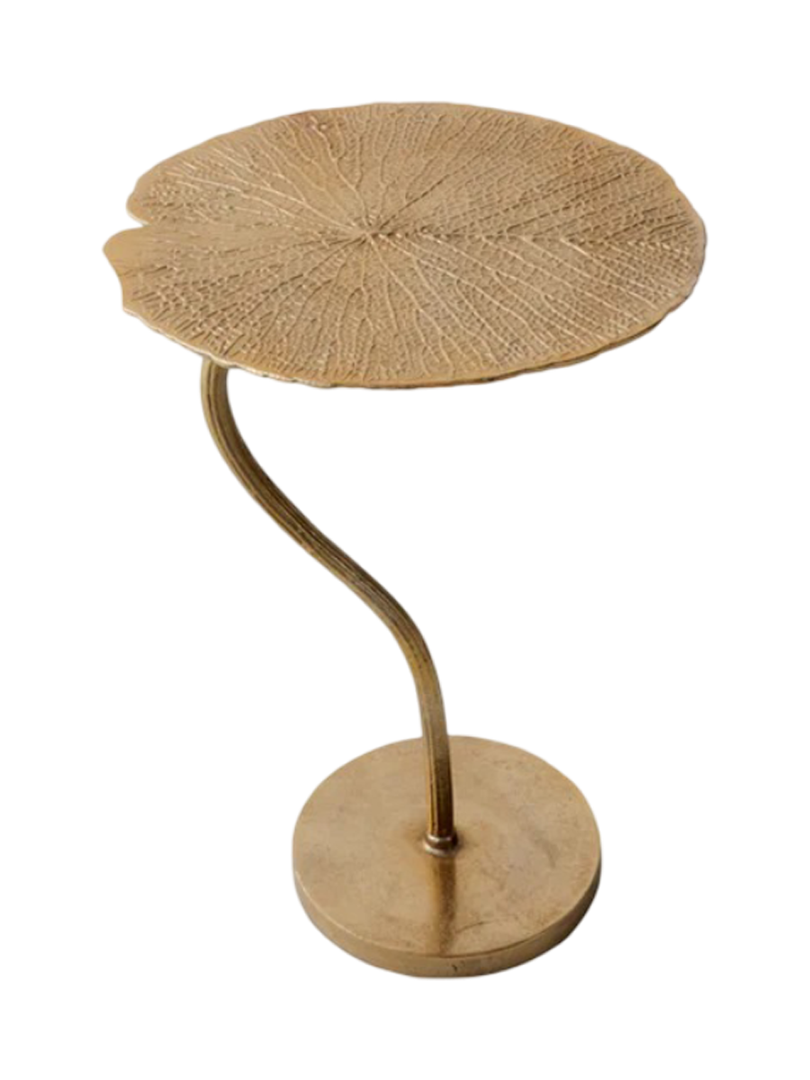 
Designer Side Table "Leaf" - Gold