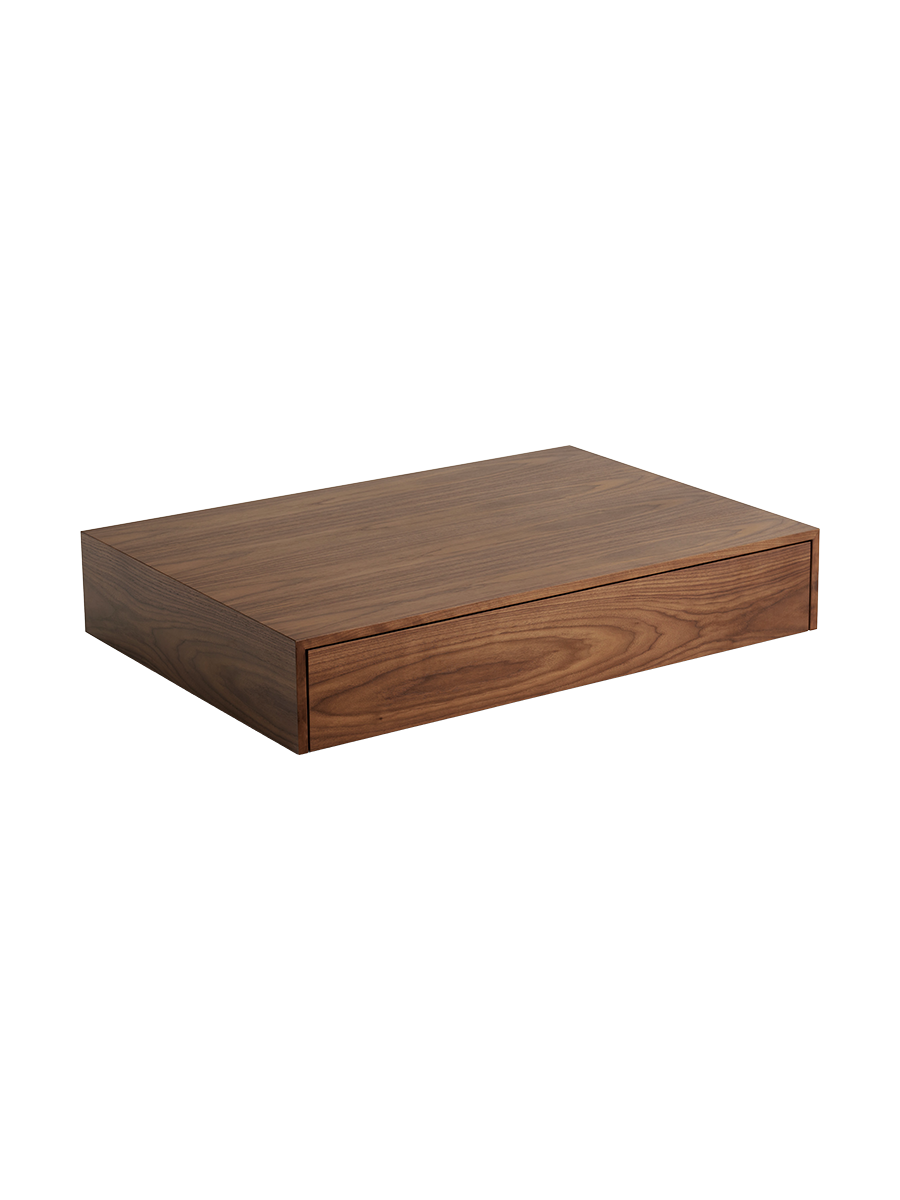 
Tavolino da caffè di design “Mass” con cassetto - Legno di noce / 103 x 72 x Altezza 21 cm