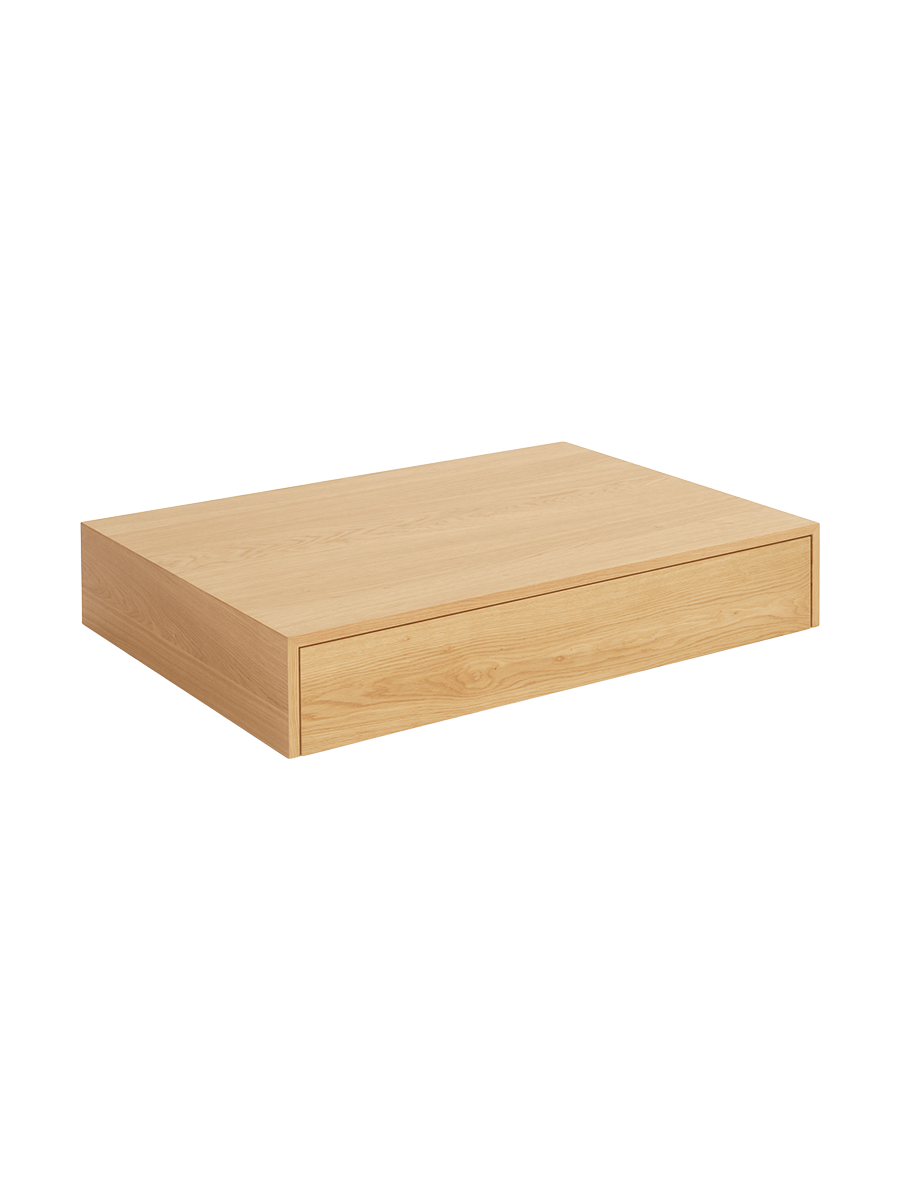 
Tavolino da caffè di design “Mass” con cassetto - Rovere Naturale / 103 x 72 x Altezza 21 cm