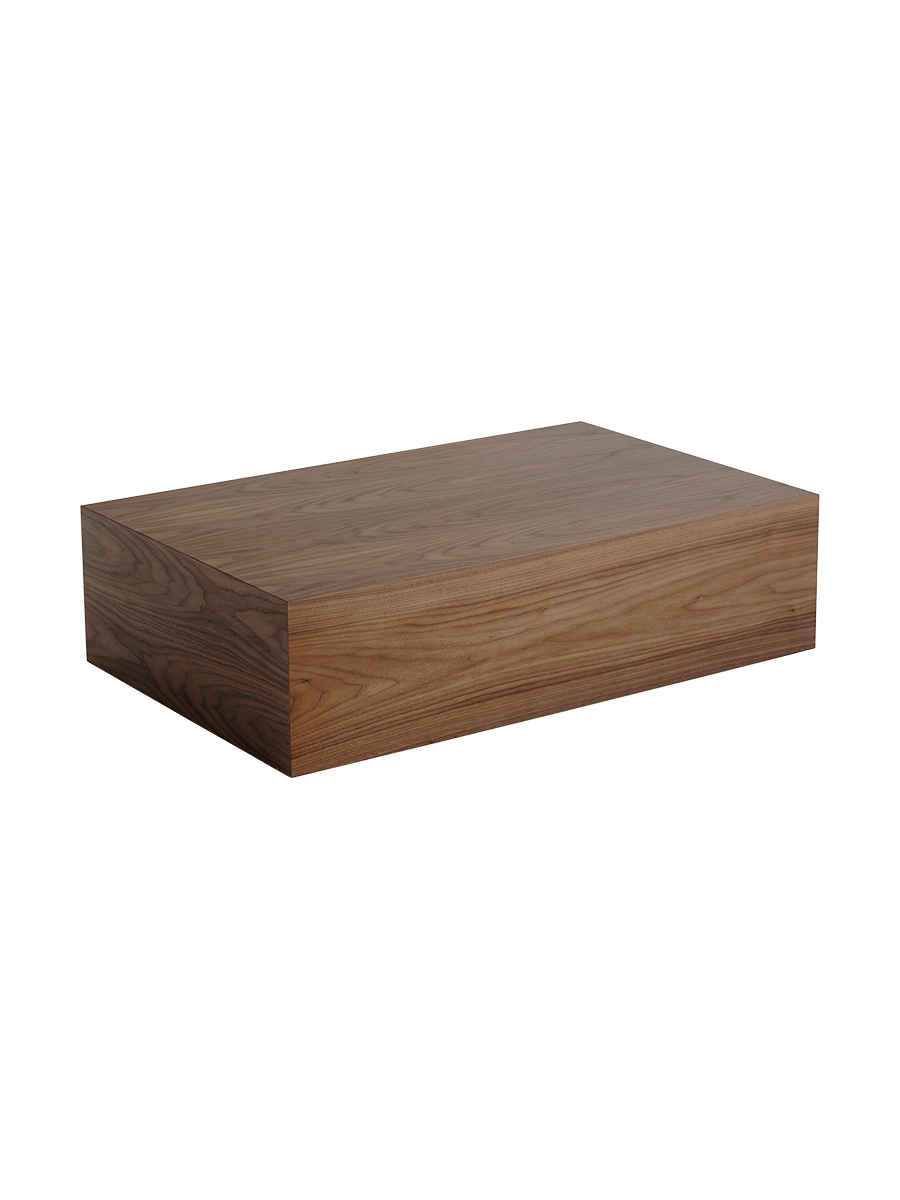 
Table basse design « Mass » Noyer - 103 x 60 x hauteur 27 cm