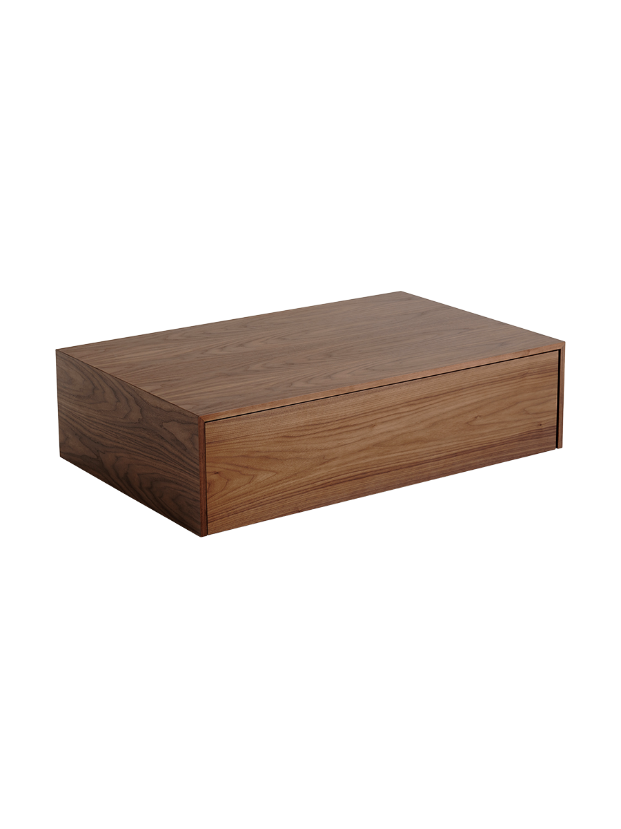 
Tavolino da caffè di design “Mass” con cassetto - Legno di noce / 103 x 60 x Altezza 27 cm