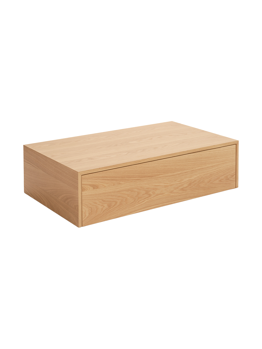 
Tavolino da caffè di design “Mass” con cassetto - Rovere Naturale / 103 x 60 x Altezza 27 cm