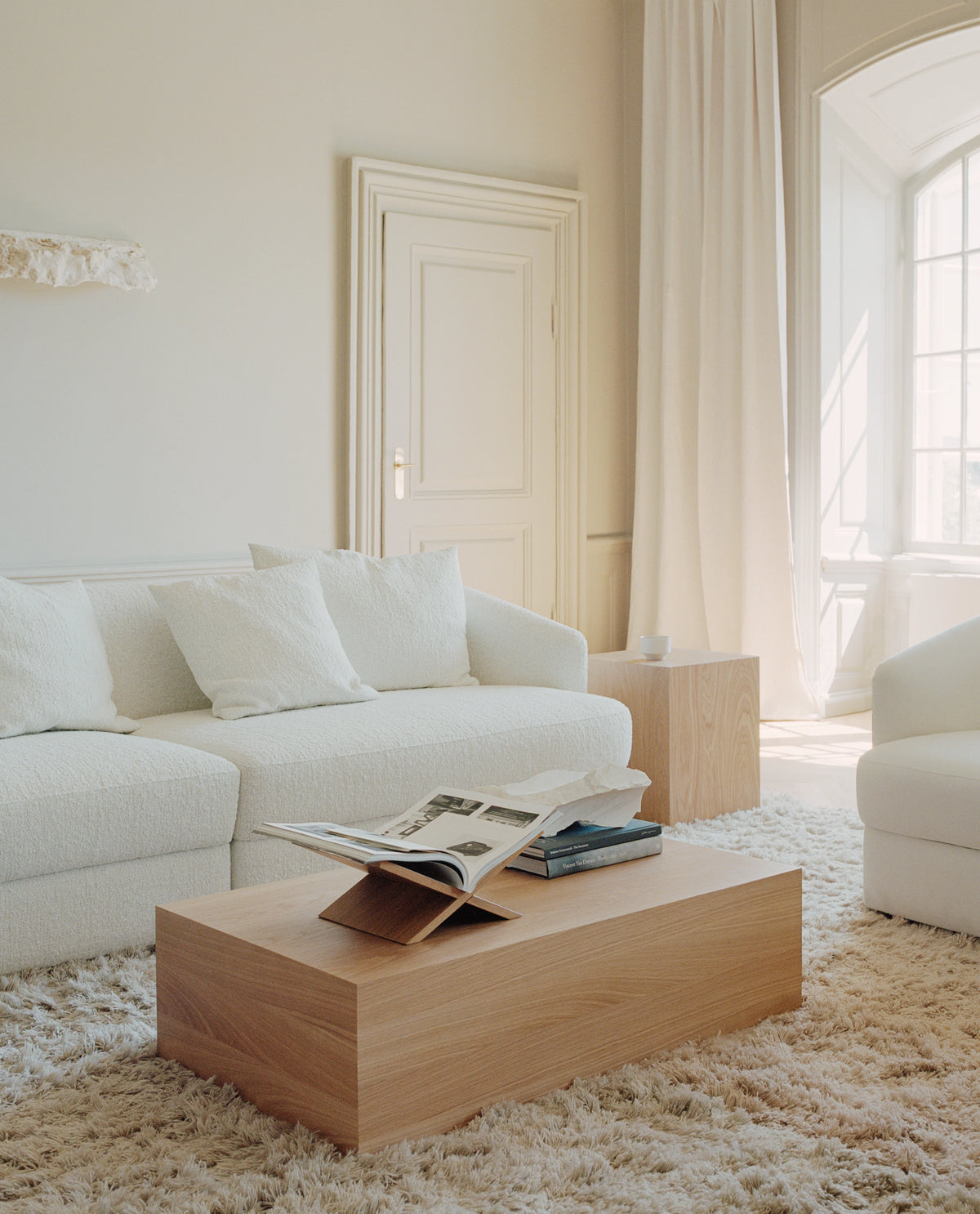 
Tavolino da caffè di design “Mass” con cassetto - Rovere Naturale / 103 x 60 x Altezza 27 cm