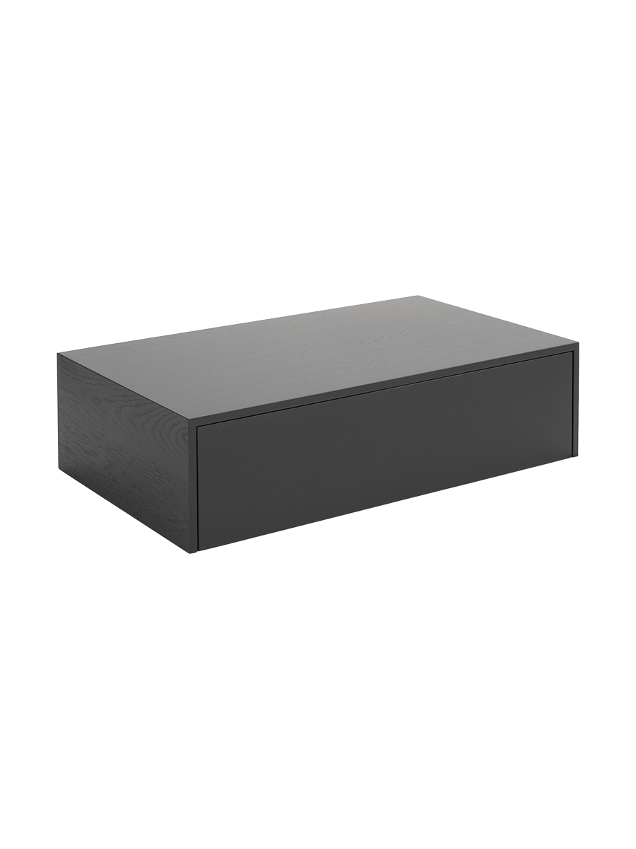 
Tavolino da caffè di design “Mass” con cassetto - Rovere Nero / 103 x 60 x Altezza 27 cm