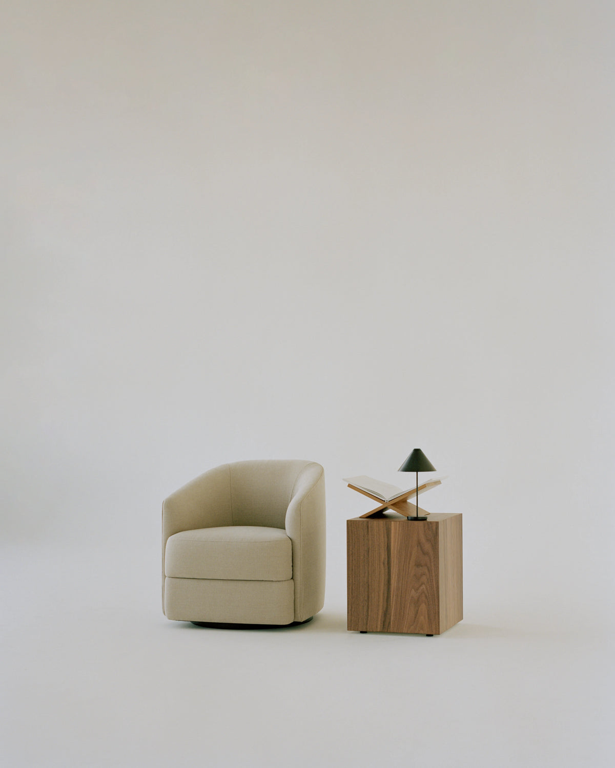 
Designer Side Table "Mass" Walnut