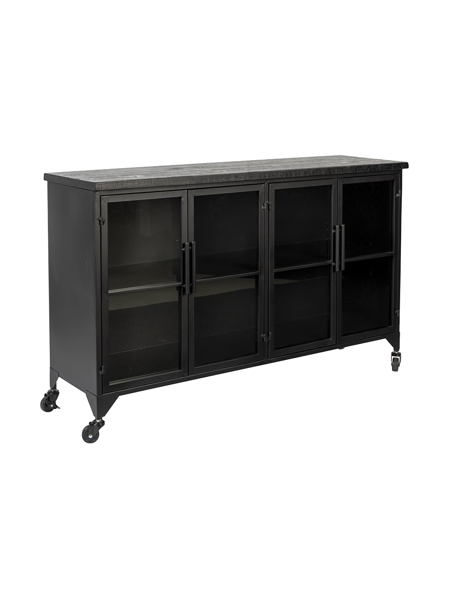 
"Ferre" Designer Sideboard with Castors, 4-Door
