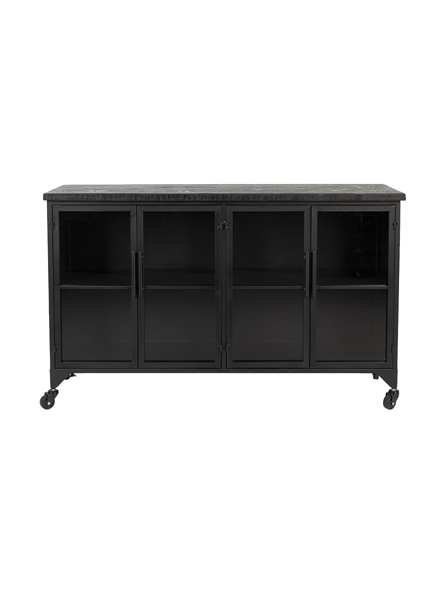 
"Ferre" Designer Sideboard with Castors, 4-Door