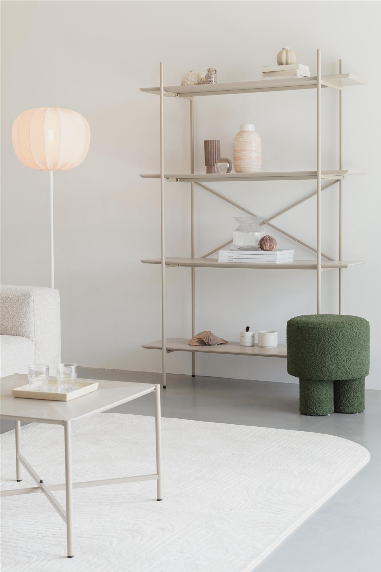 
"Marcio" Designer Shelf - Beige