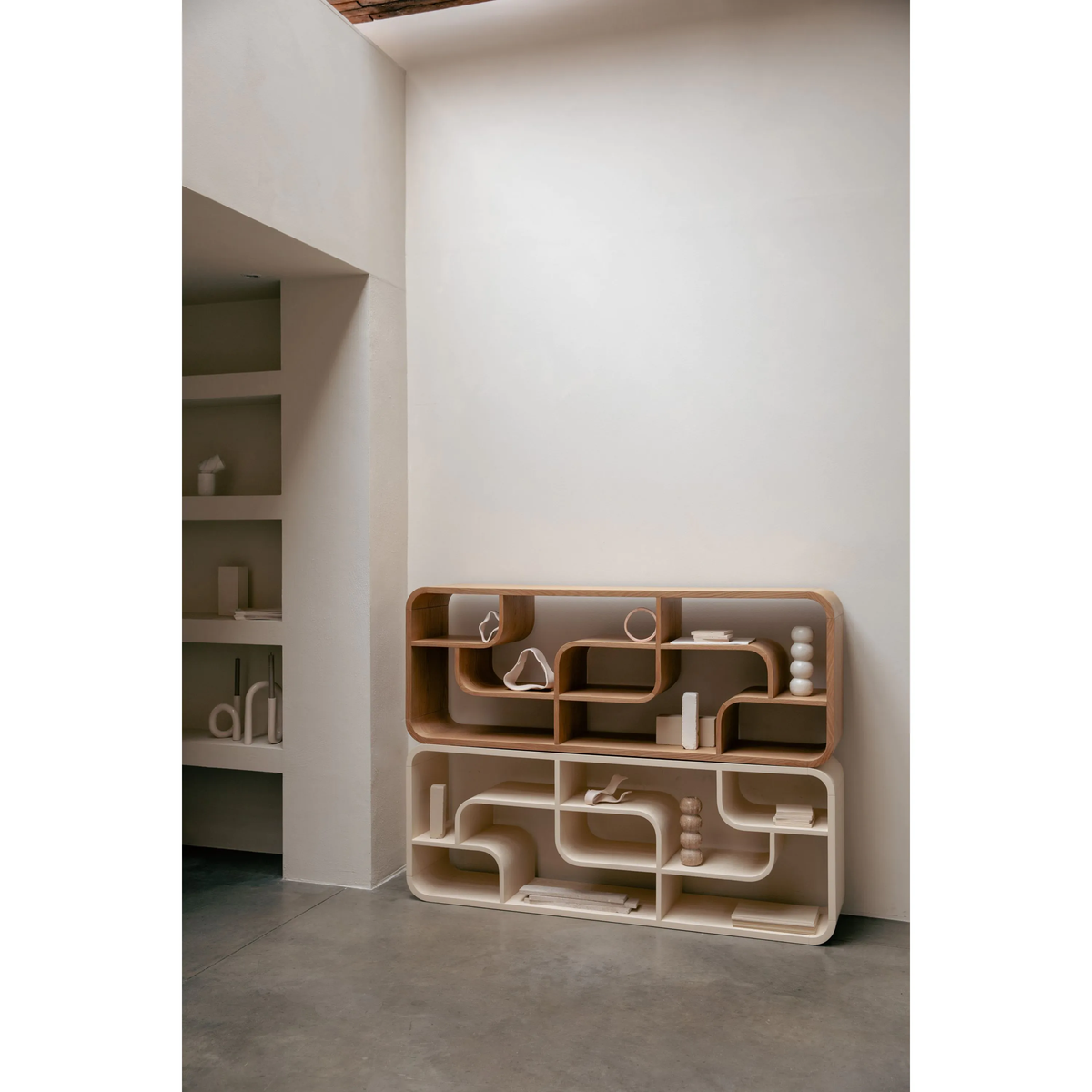 
Massivholz Design Regal „Seven“ - Eiche Natural