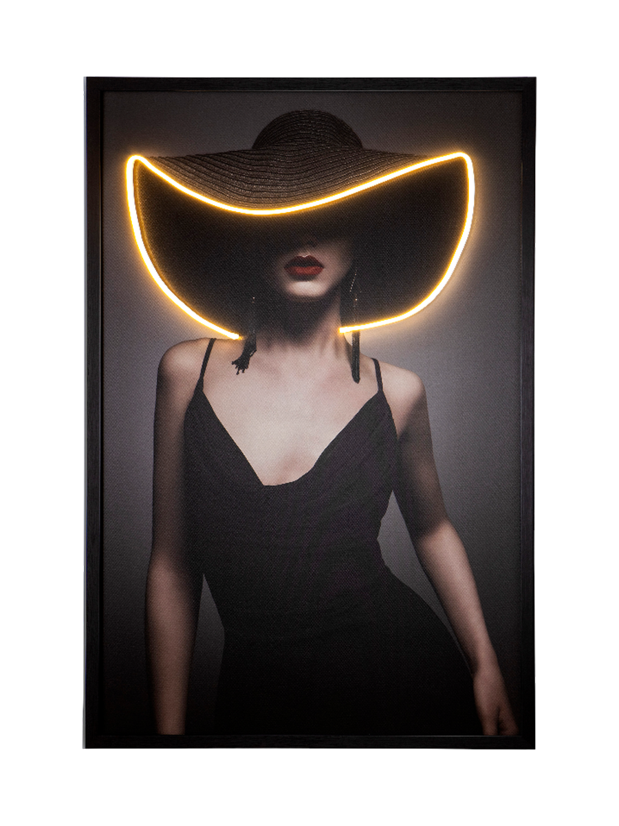 
Design Wandbild „Pamela“ mit LED-Beleuchtung
