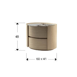 
Design Beistell- & Nachttisch „Enoc“ - Eiche hell