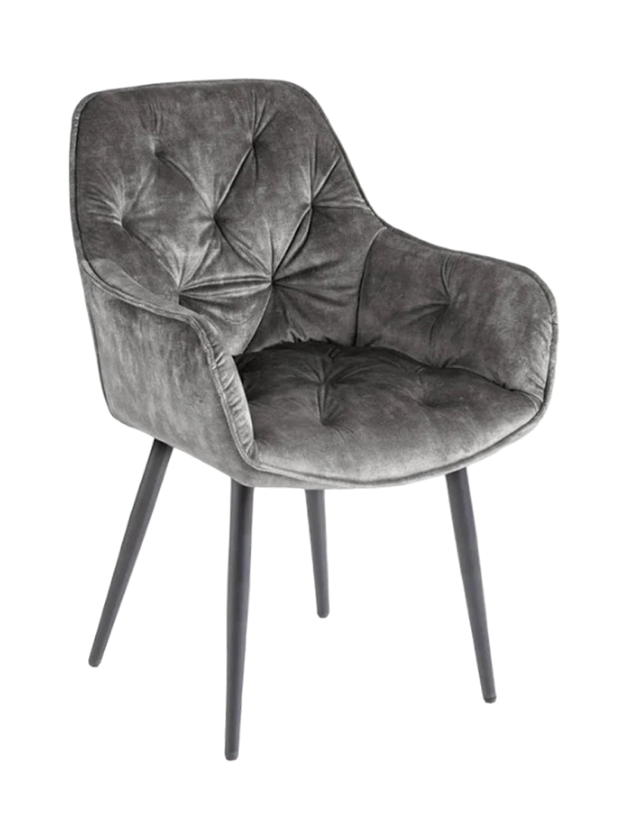 
Poltrona di design con braccioli “Barcelona” - Grigio-verde