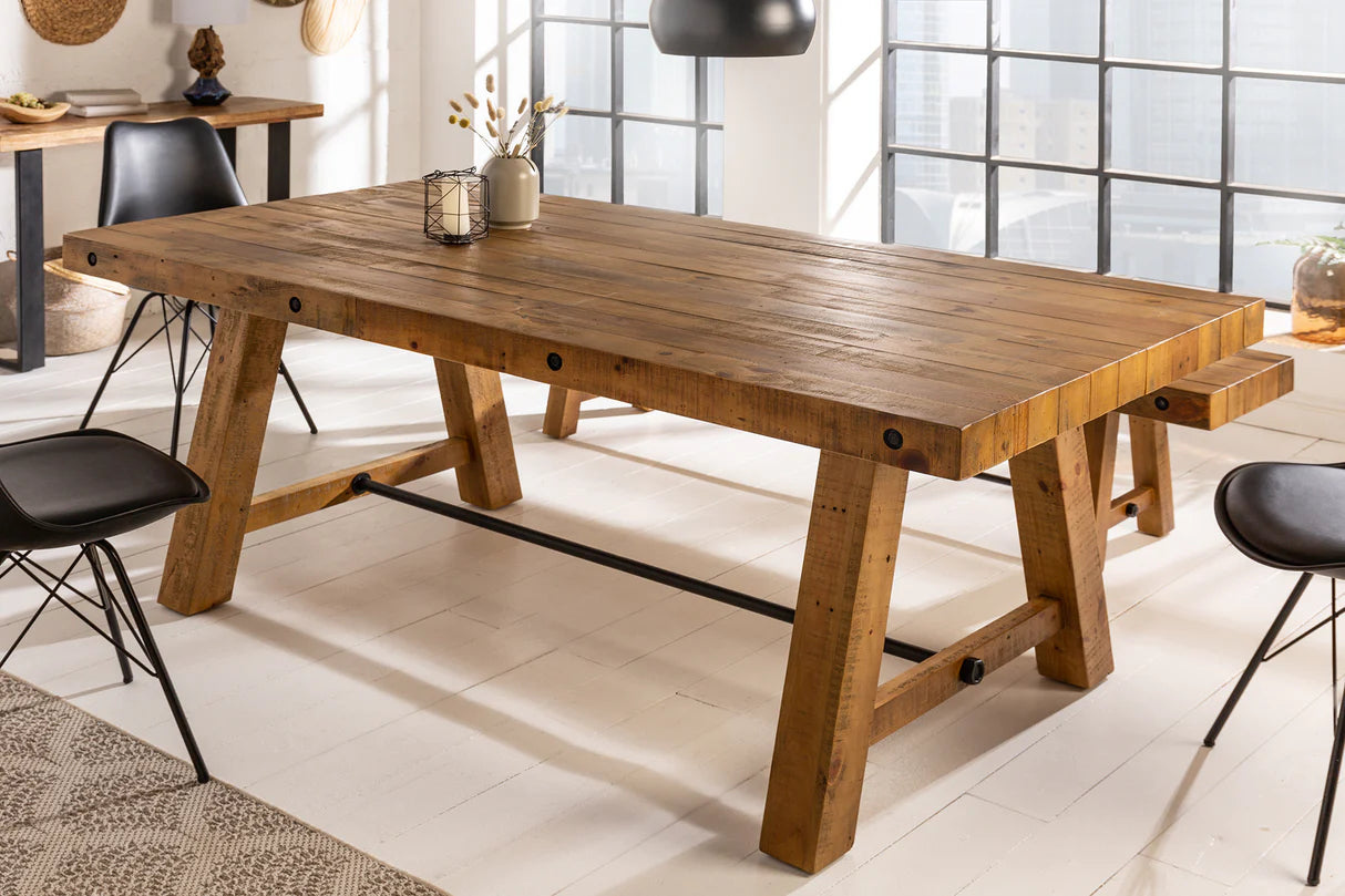 
Recycled Solid Wood Dining Table "Finca", various sizes - 200 x 100 cm