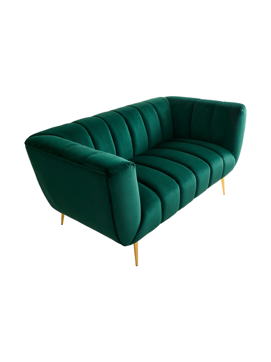 
2-Sitzer Design Samtsofa „Noblesse“ - Smaragdgrün