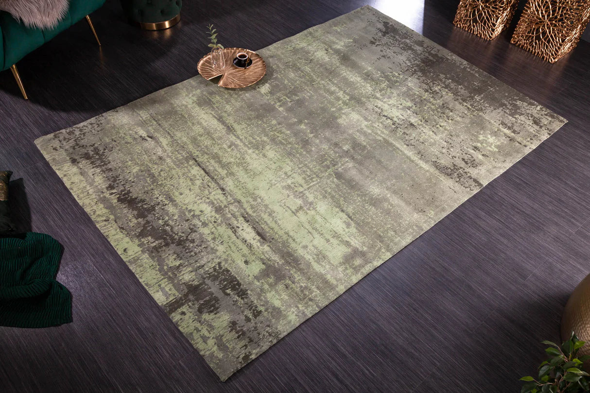 
Designer Cotton Rug "Modern Art", various sizes - 160 x 240 cm / Green / Beige