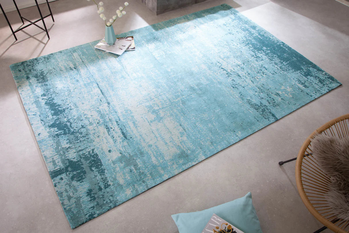 
Designer Cotton Rug "Modern Art", various sizes - 160 x 240 cm / Turquoise