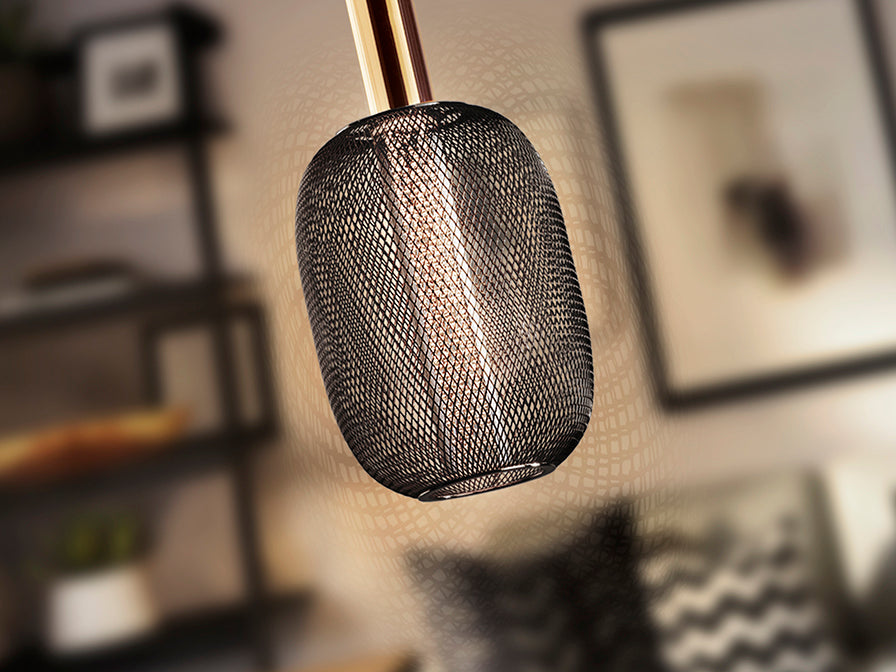 
LED Design Pendellampe „Micron“, 1-flammig - Schwarz/Gold