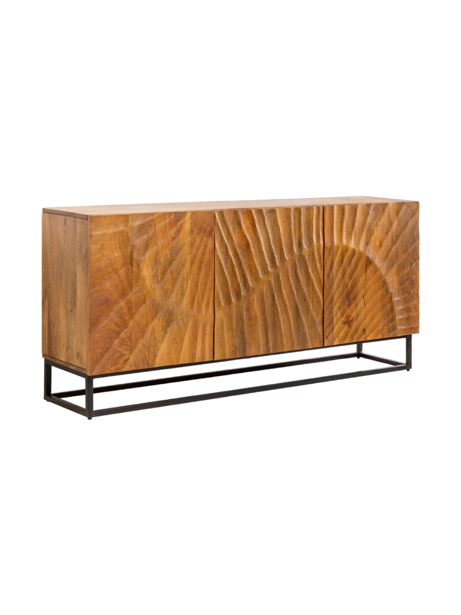 
Massivholz Sideboard „Skorpion“ - Schwarz / Natural