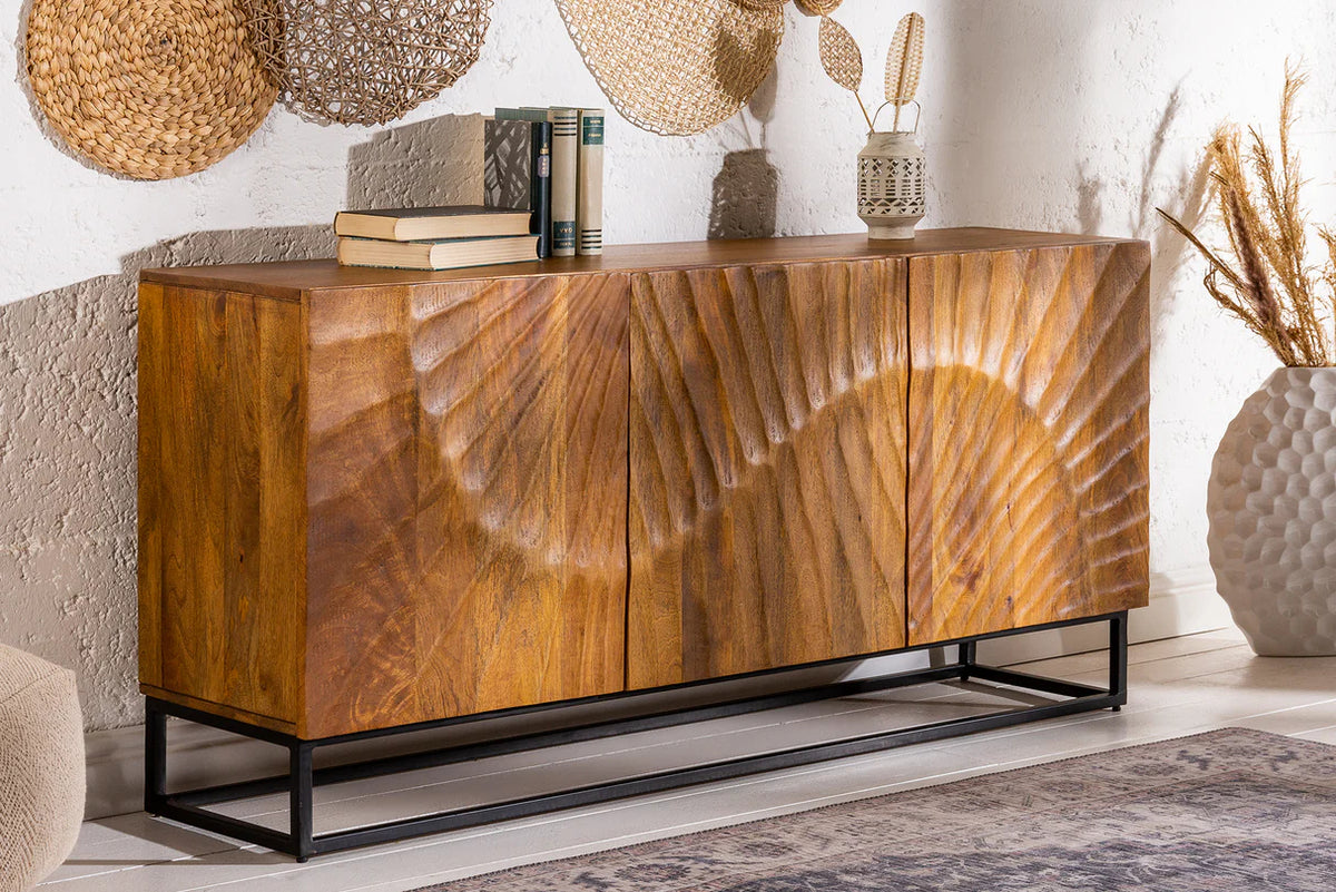
Massivholz Sideboard „Skorpion“ - Schwarz / Natural