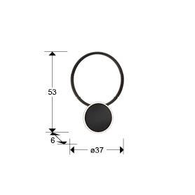 
Dimmbare LED Design Wandlampe „Omnio“ - Schwarz