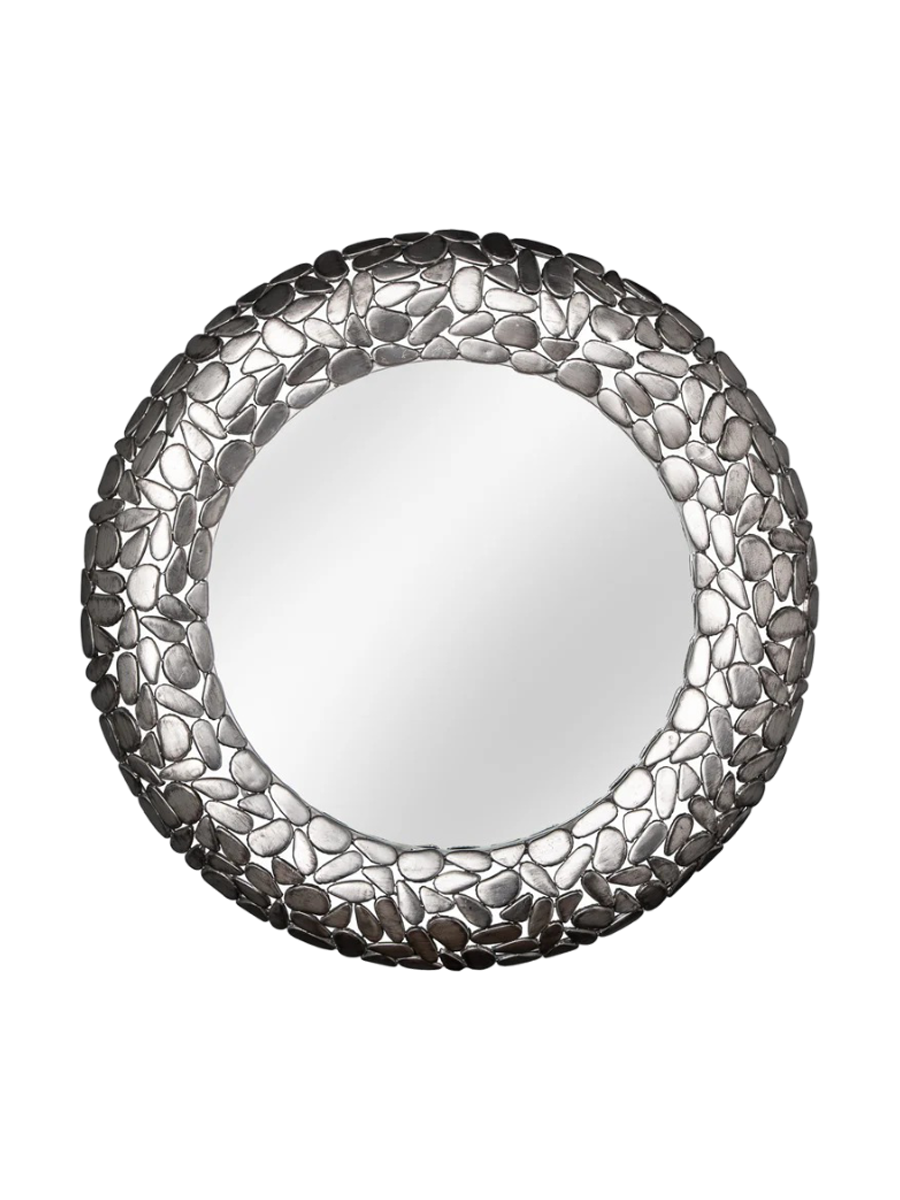 
Grande specchio da parete di design rotondo «Stone Mosaic»