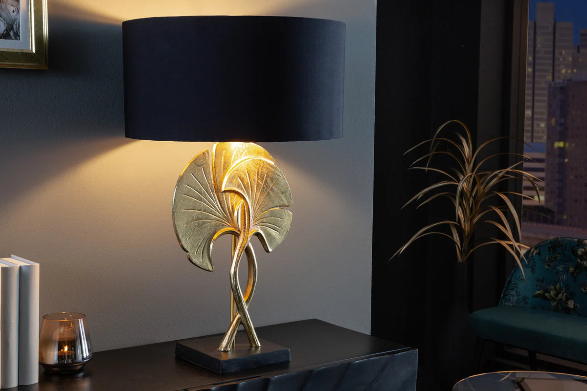
Lampada da tavolo di design «Gingko II» con base in marmo