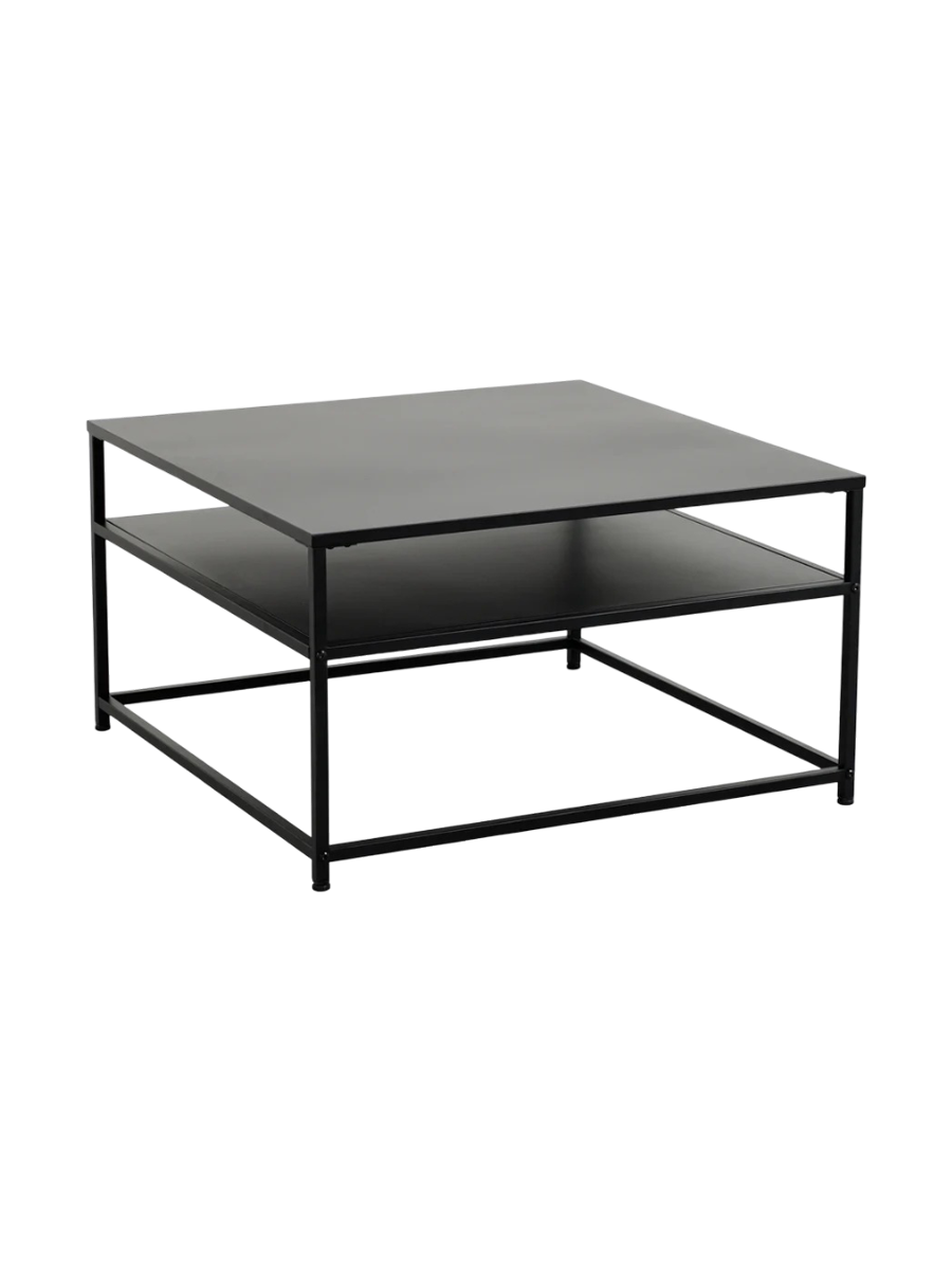 
"Steel Now" Square Coffee Table with Storage Compartment
