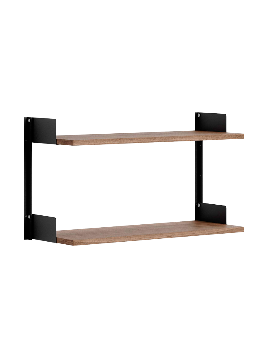 
Étagère murale modulable "New Works 450" - Noyer / Noir