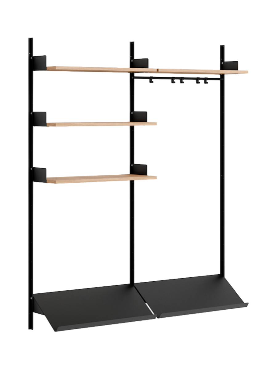 
Modular Wall Wardrobe "New Works Wardrobe III" - Oak / Black