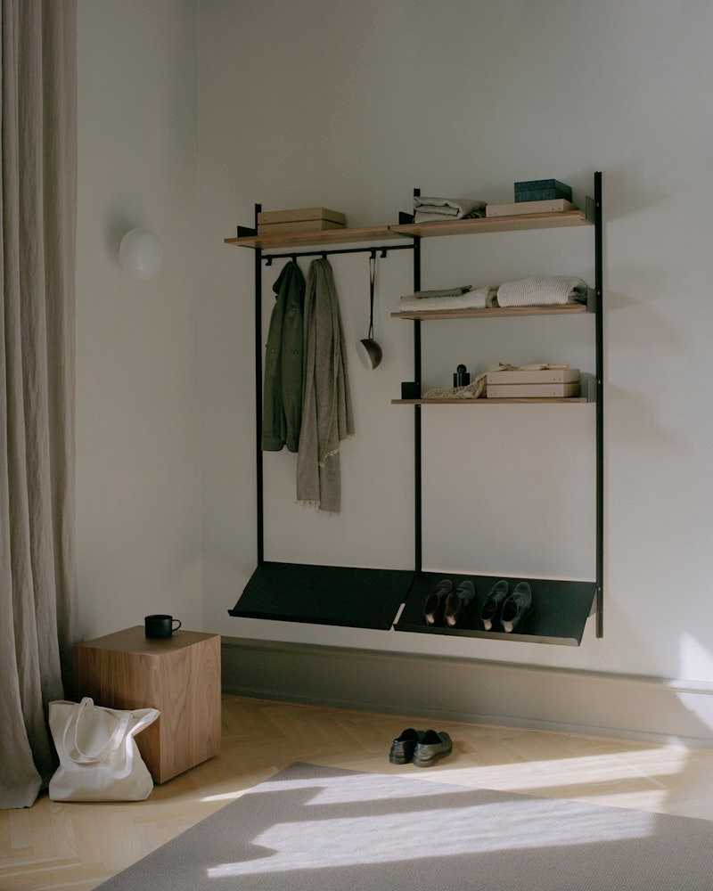 
Modular Wall Wardrobe "New Works Wardrobe III" - Oak / Black