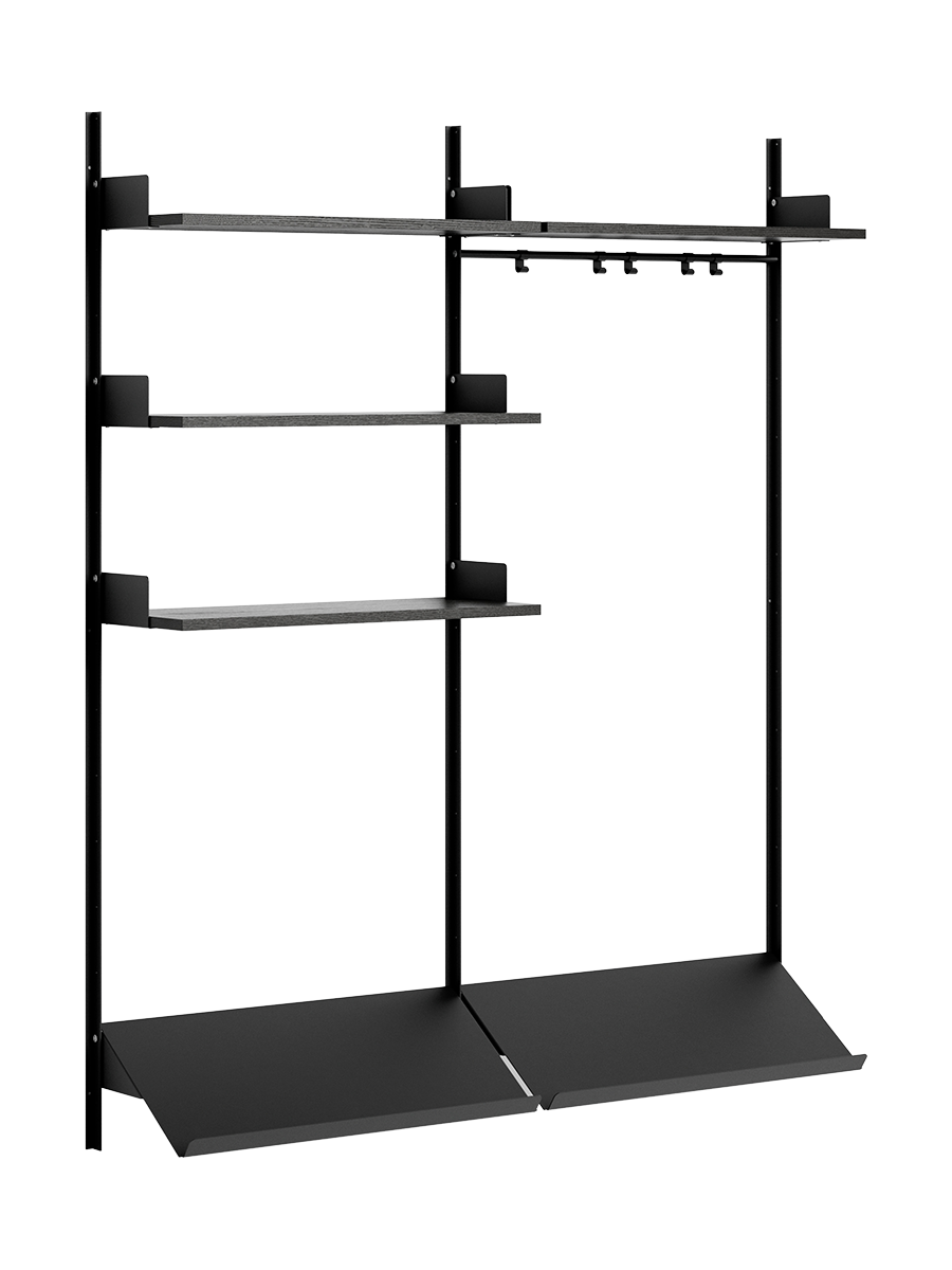 
Modular Wall Wardrobe "New Works Wardrobe III" - Ashwood / Black