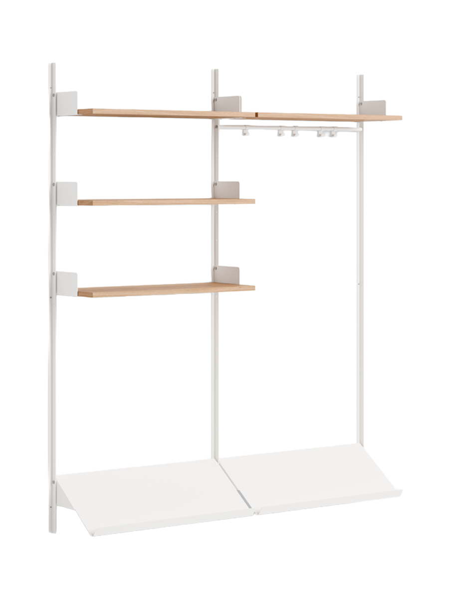 
Modular Wall Wardrobe "New Works Wardrobe III" - Oak / White