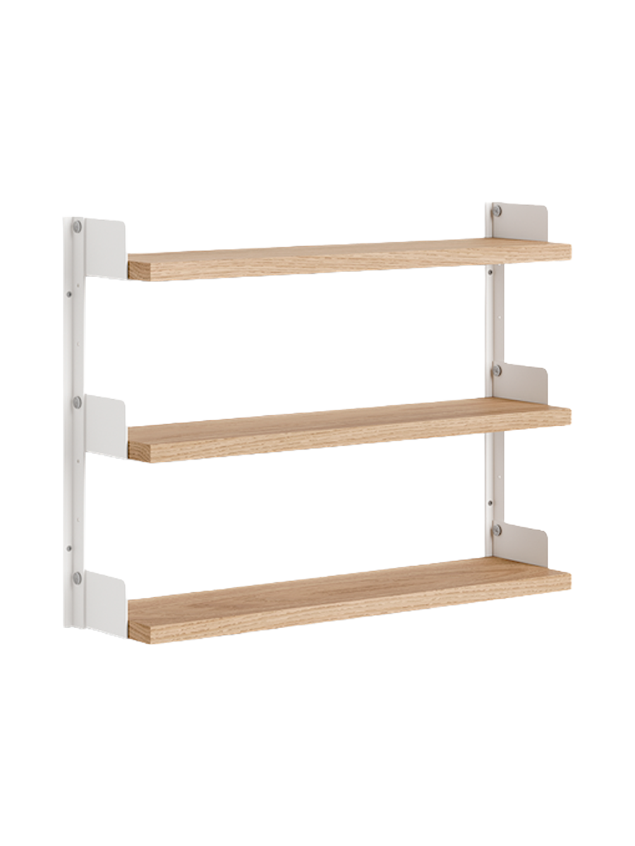 
Étagère murale modulaire « New Works Tea » - Chêne / Blanc