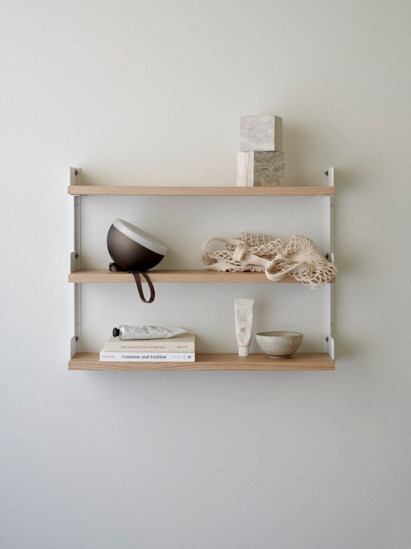 
Étagère murale modulaire « New Works Tea » - Chêne / Blanc