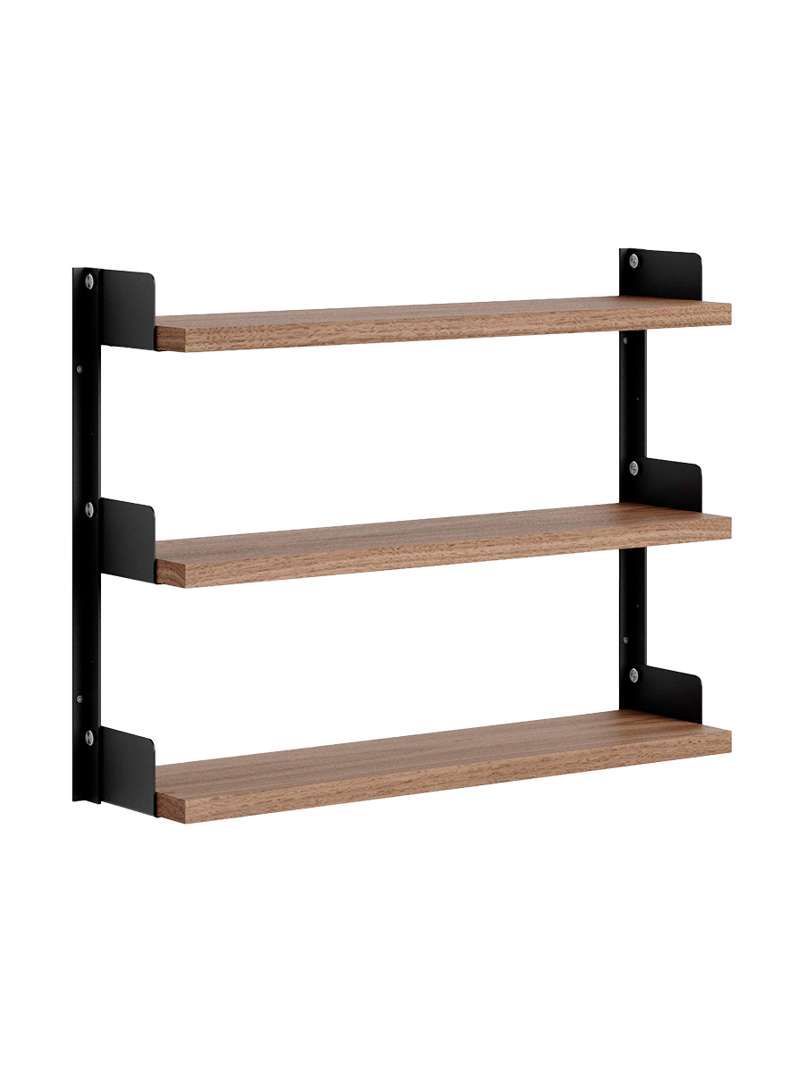 
Étagère murale modulaire « New Works Tea » - Noyer / Noir
