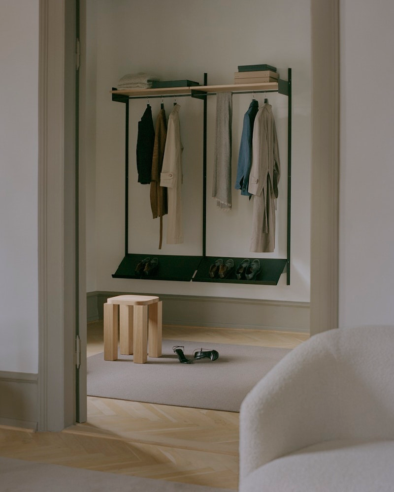 
Modular Design Wall-Mounted Coat Rack "New Works Wardrobe II" - Ashwood / Black