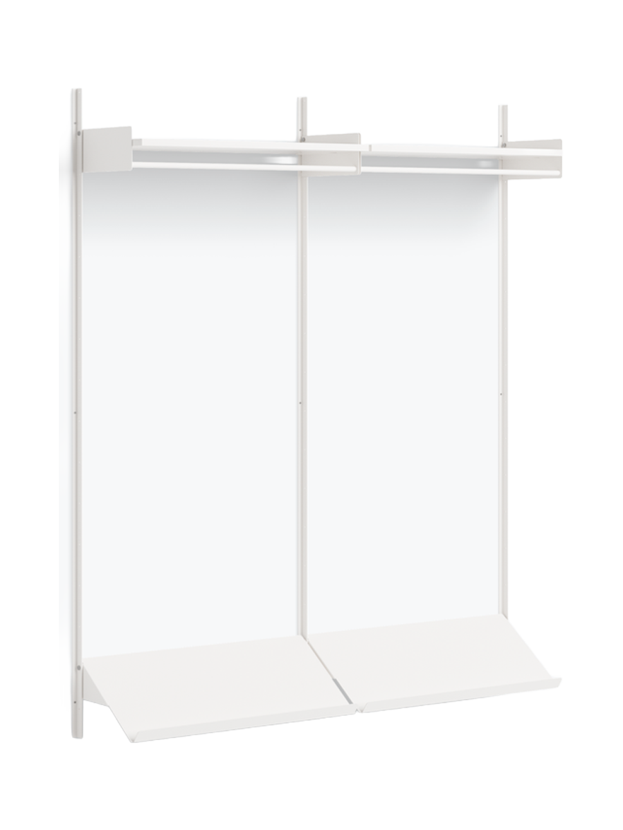 
Modular Design Wall-Mounted Coat Rack "New Works Wardrobe II" - White / White