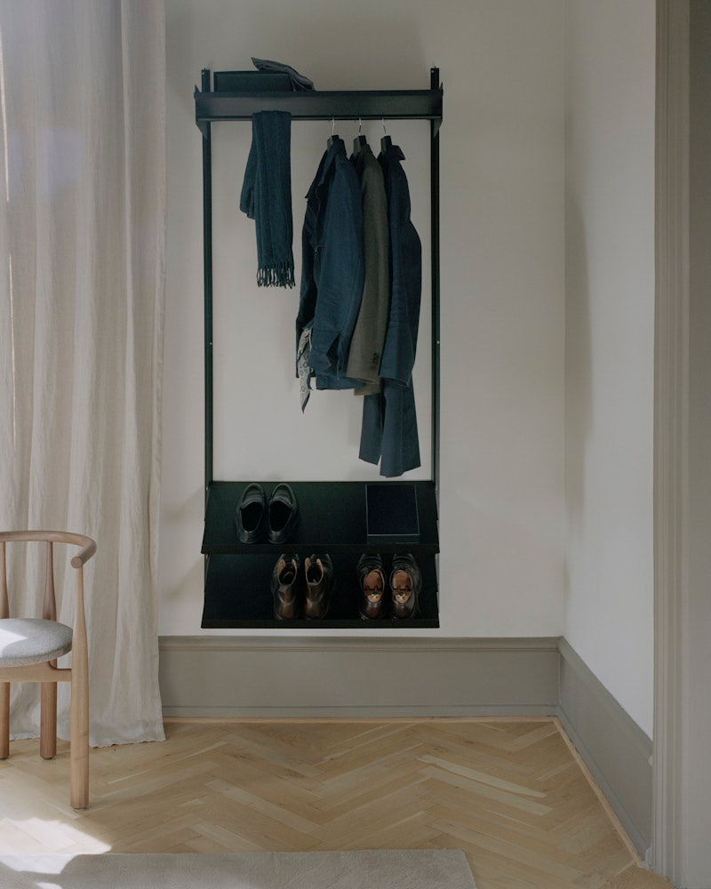 
Modular Designer Wall Wardrobe "New Works Wardrobe" - Oak / Black