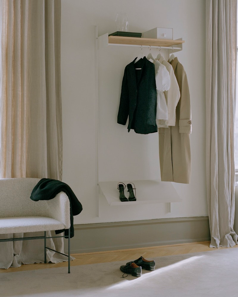 
Modular Designer Wall Wardrobe "New Works Wardrobe" - Oak / White