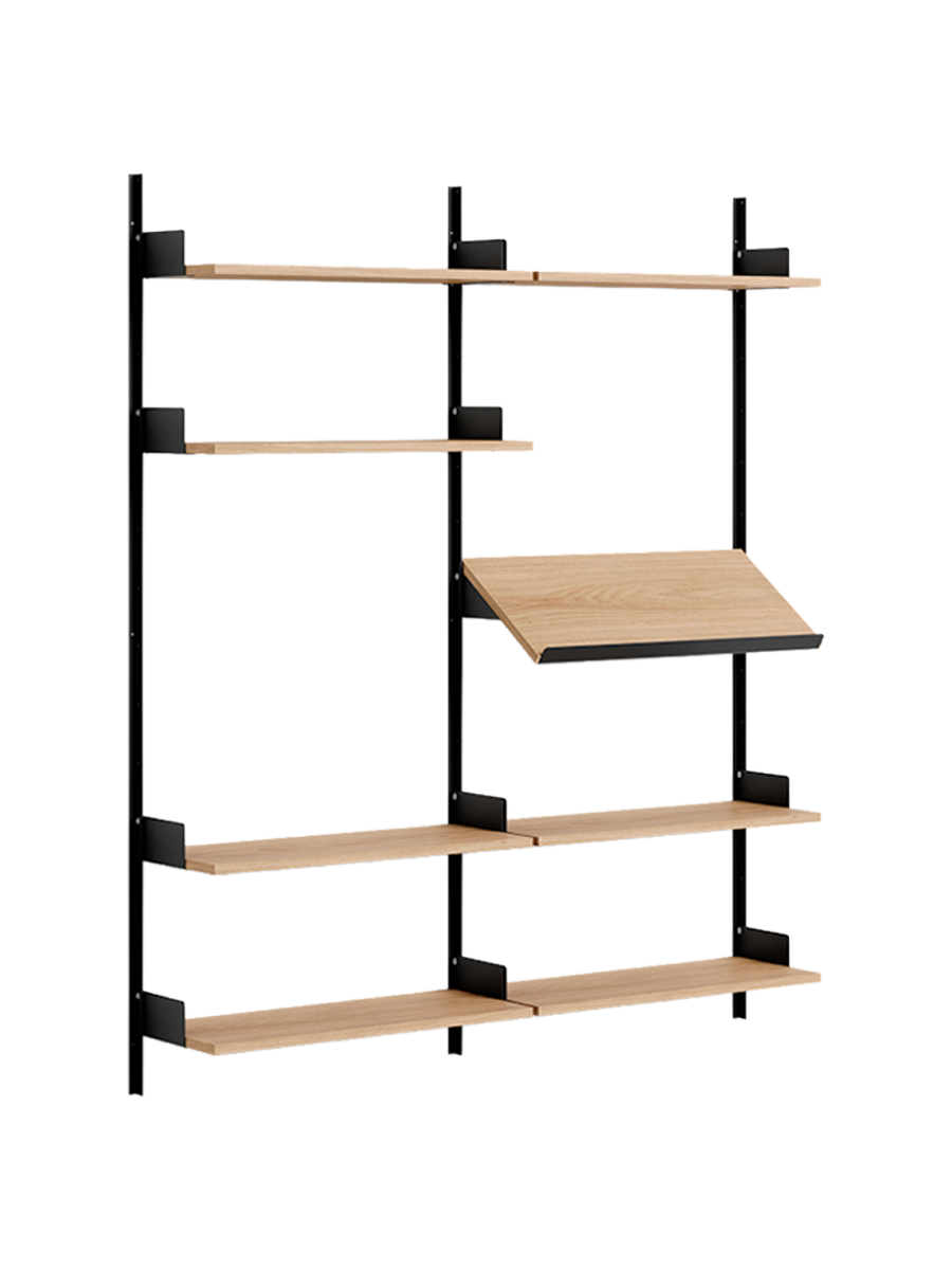 
Étagère murale modulaire « New Works Living » - Chêne / Noir