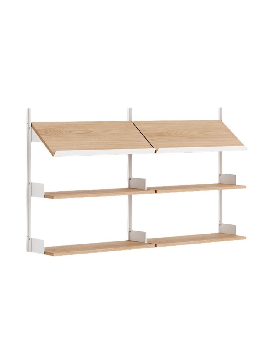 
Étagère murale modulable « New Works Office » - Chêne / Blanc