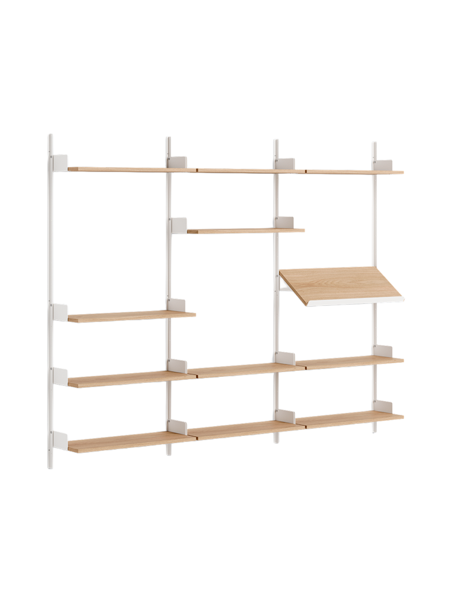 
Étagère murale modulable « New Works Display » - Chêne / Blanc