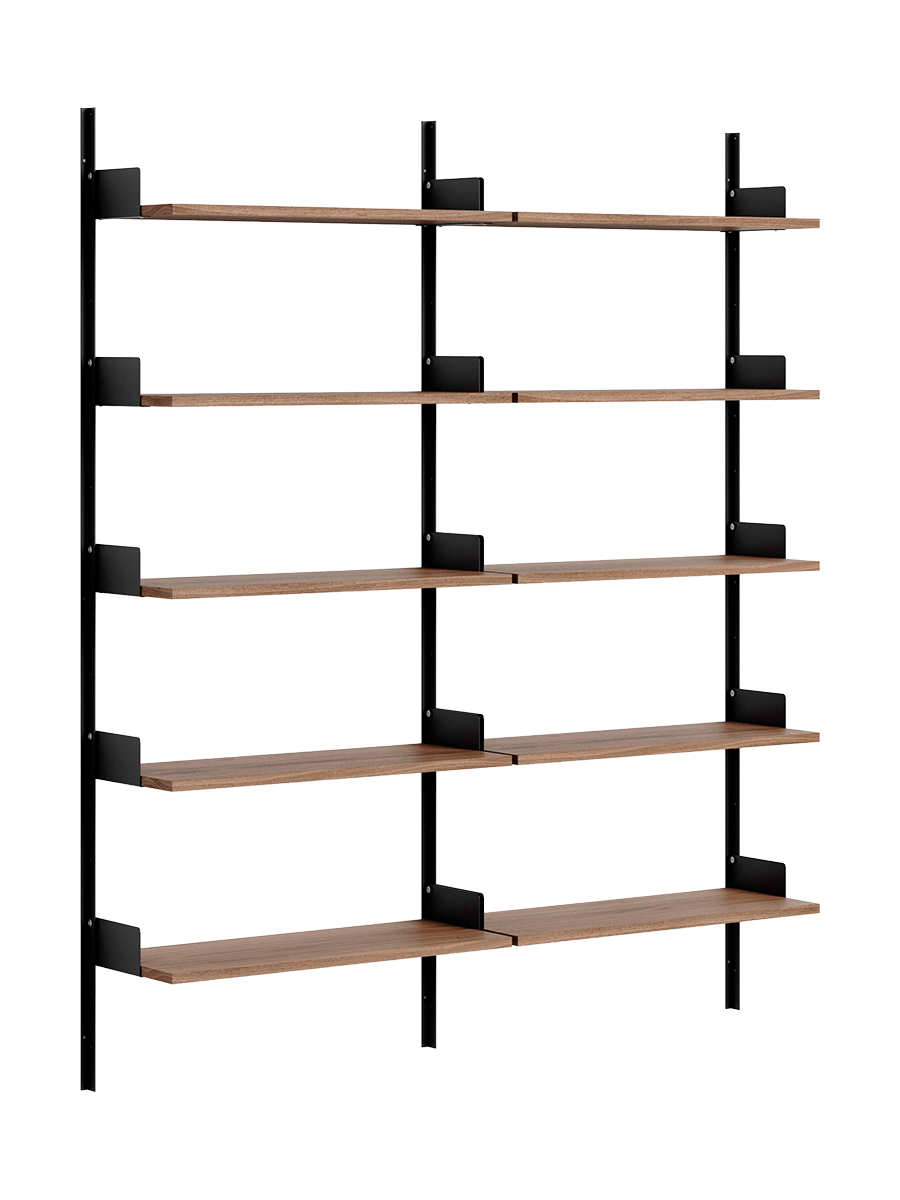 
Étagère murale modulable « New Works Library Shelf 1900 » - Noyer / Noir