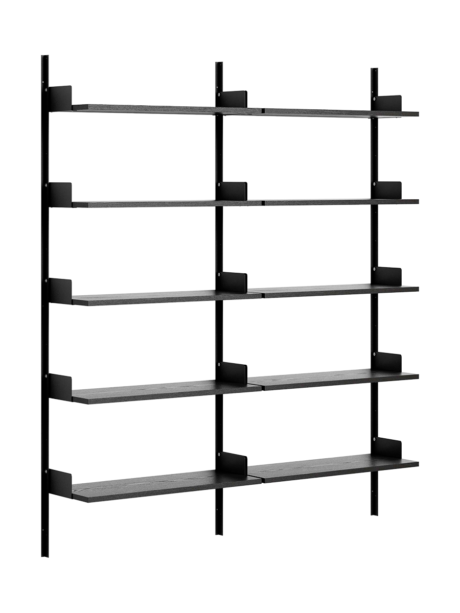
Étagère murale modulable « New Works Library Shelf 1900 » - Frêne / Noir