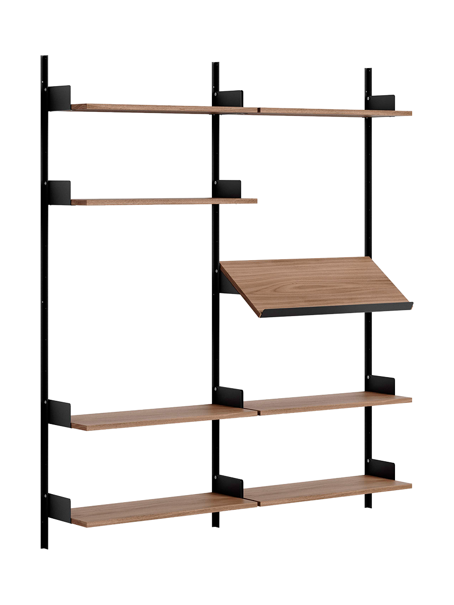 
Étagère murale modulaire « New Works Living » - Noyer / Noir