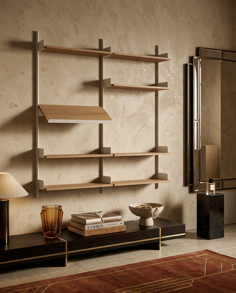 
Étagère murale modulaire « New Works Living » - Chêne / Blanc
