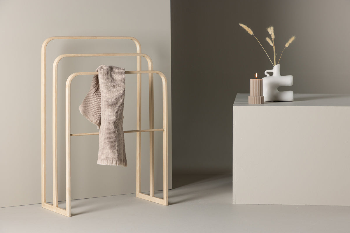 
Designer Towel Holder "Drammen" - Whitewash
