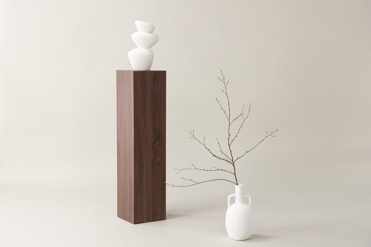 
Colonne à fleurs et décorative « Ramsvik » - Hauteur 95 cm - Marron